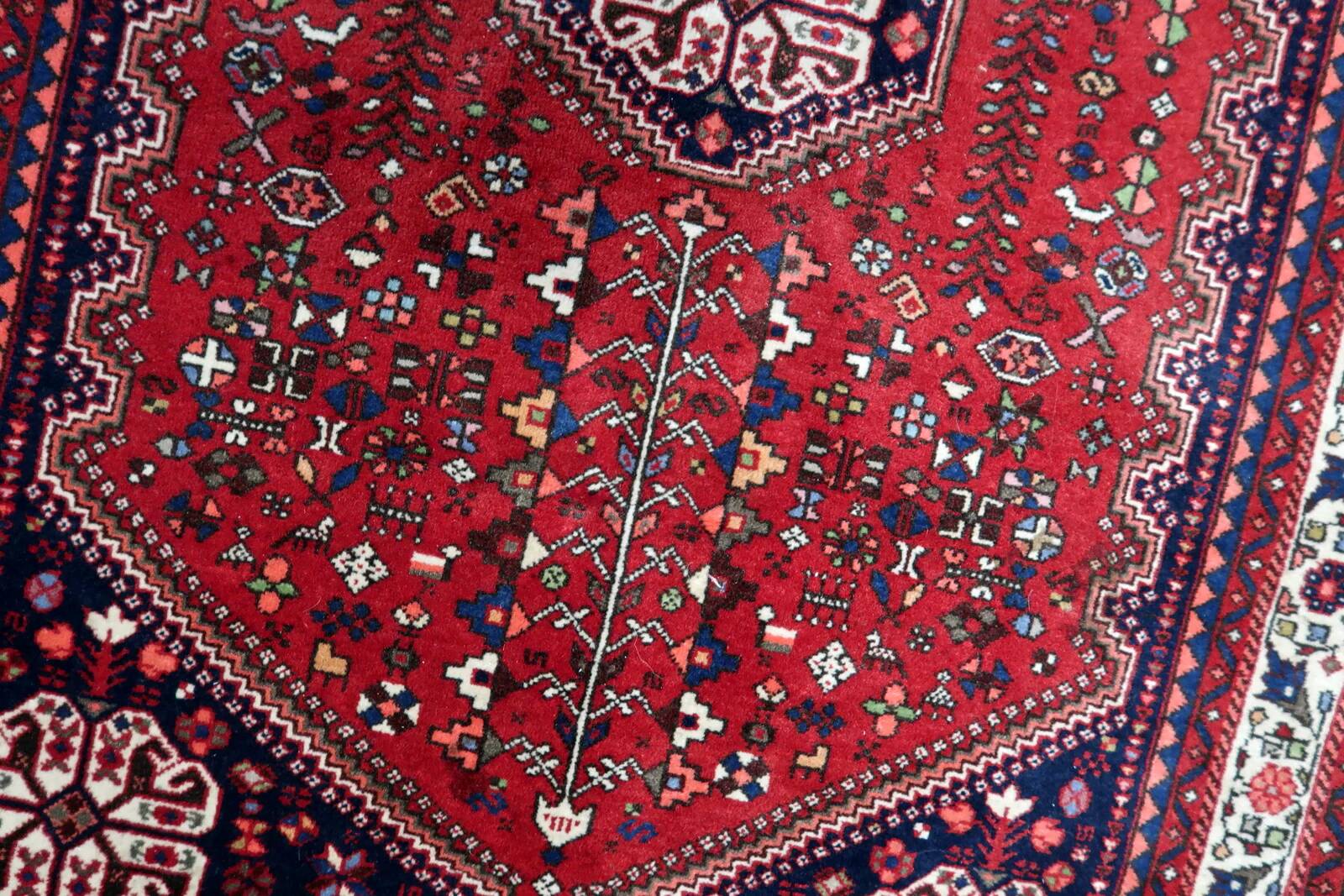 Handmade vintage Persian Malayer rug 106cm x 151cm, 1970s