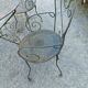 Iron garden furniture armchairs chairs round table