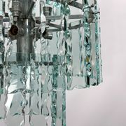 Italian cut glass chandelier by Zero Quattro. 1970s