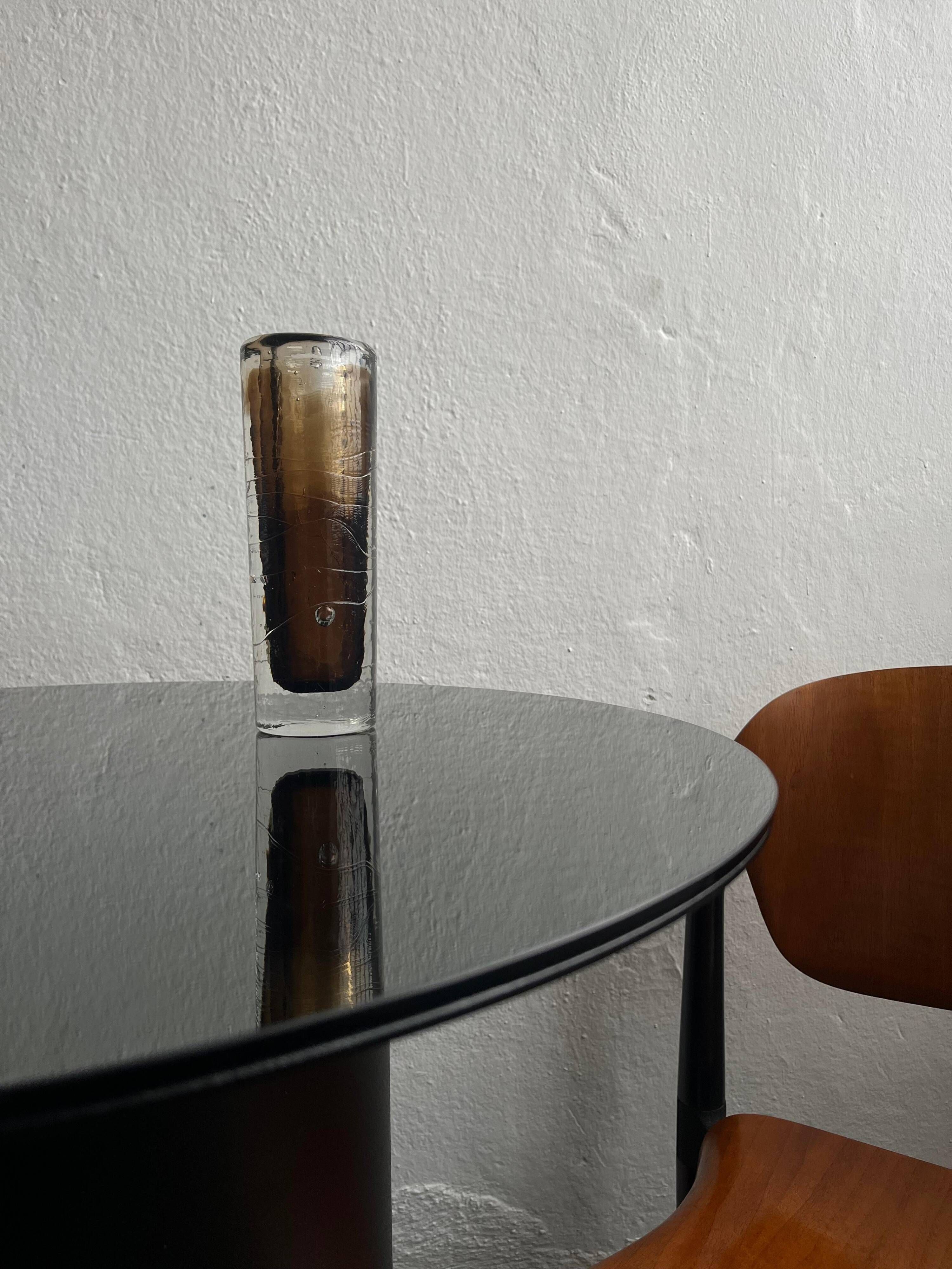 Vintage Big, Tall Coke Cola Murano Vase in brown "Sommerso" Glass