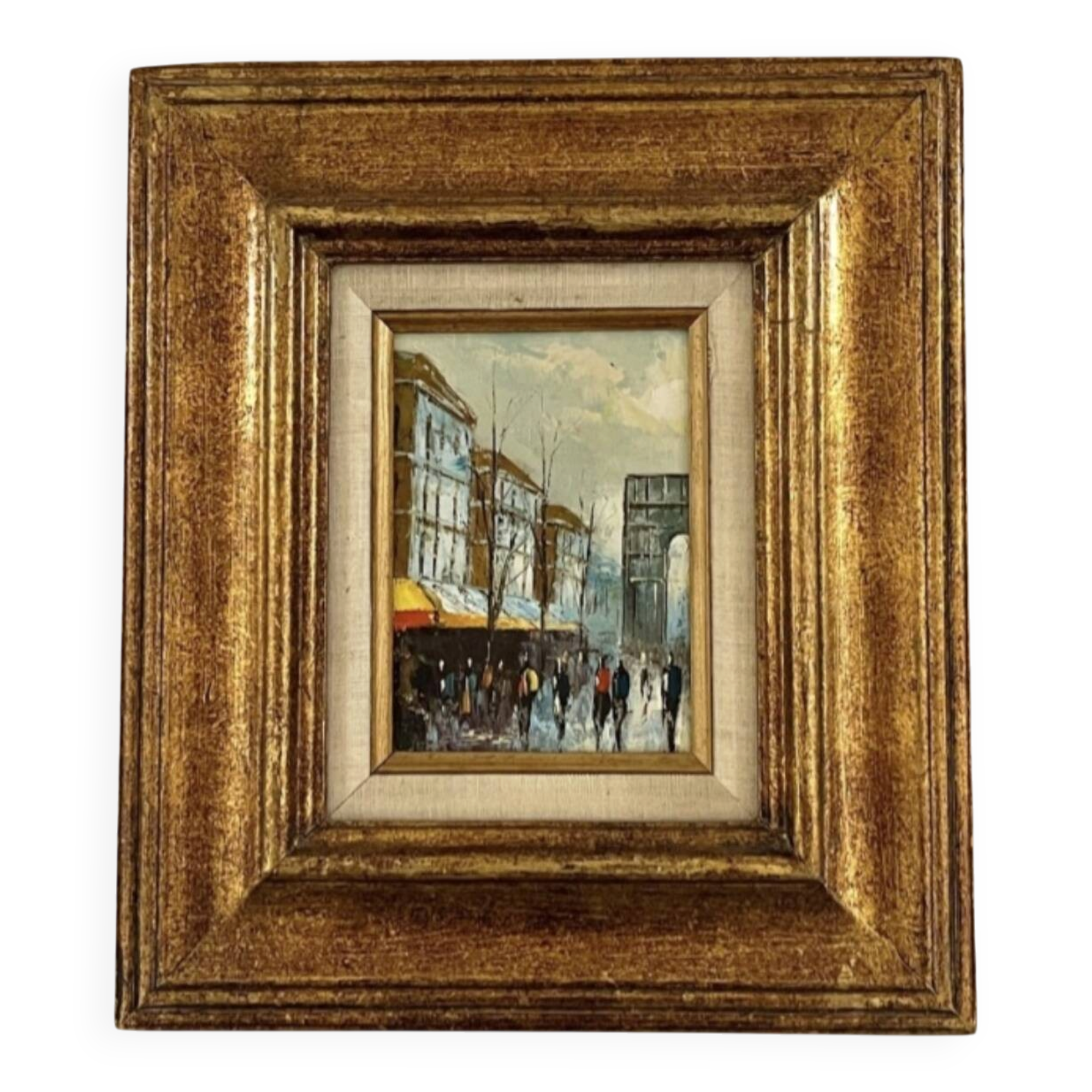 Oil Painting Street of New York 1976