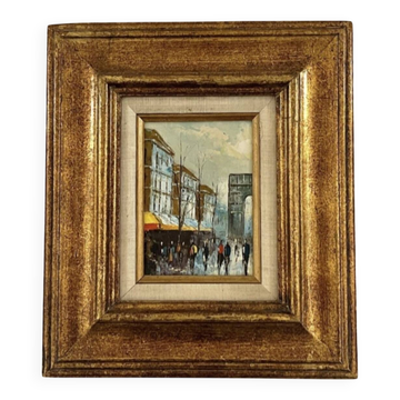 Oil painting Street of New York 1976