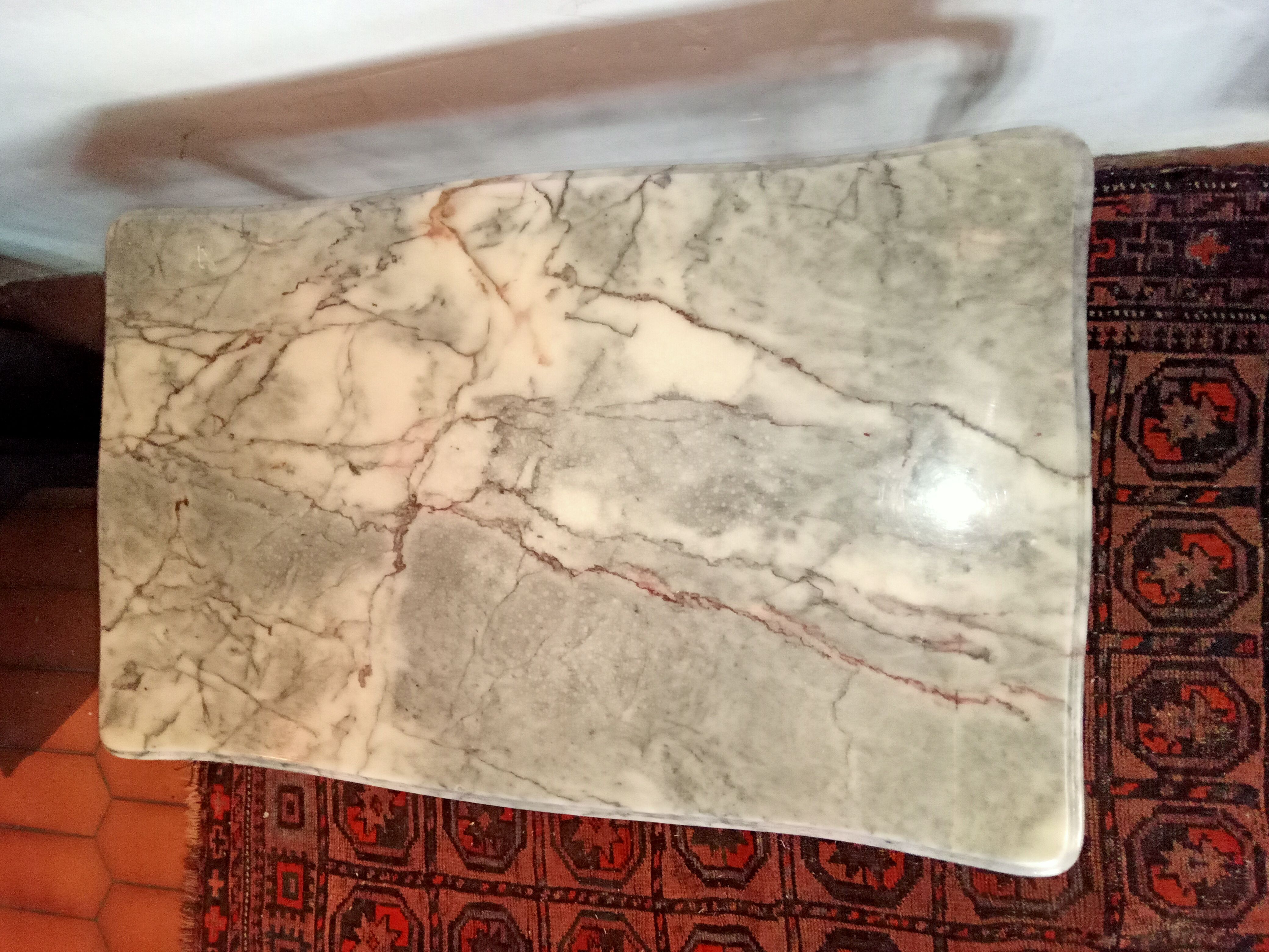 Gilded bronze and marble coffee table