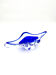 Large Coupe Hospodka Crystal Bohemia Sommerso Cobalt Lined