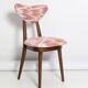 Heart-shaped chair mid-century in Fandango pink jacquard, Dedar, Europe, 1960s