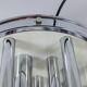 Murano glass and chrome metal chandelier. 1970s.