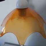 Suspension star orange glass