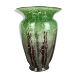 German glass vase by Karl Wiedmann for WMF Ikora, 1930s Bauhaus Art Deco