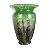 German glass vase by Karl Wiedmann for WMF Ikora, 1930s Bauhaus Art Deco