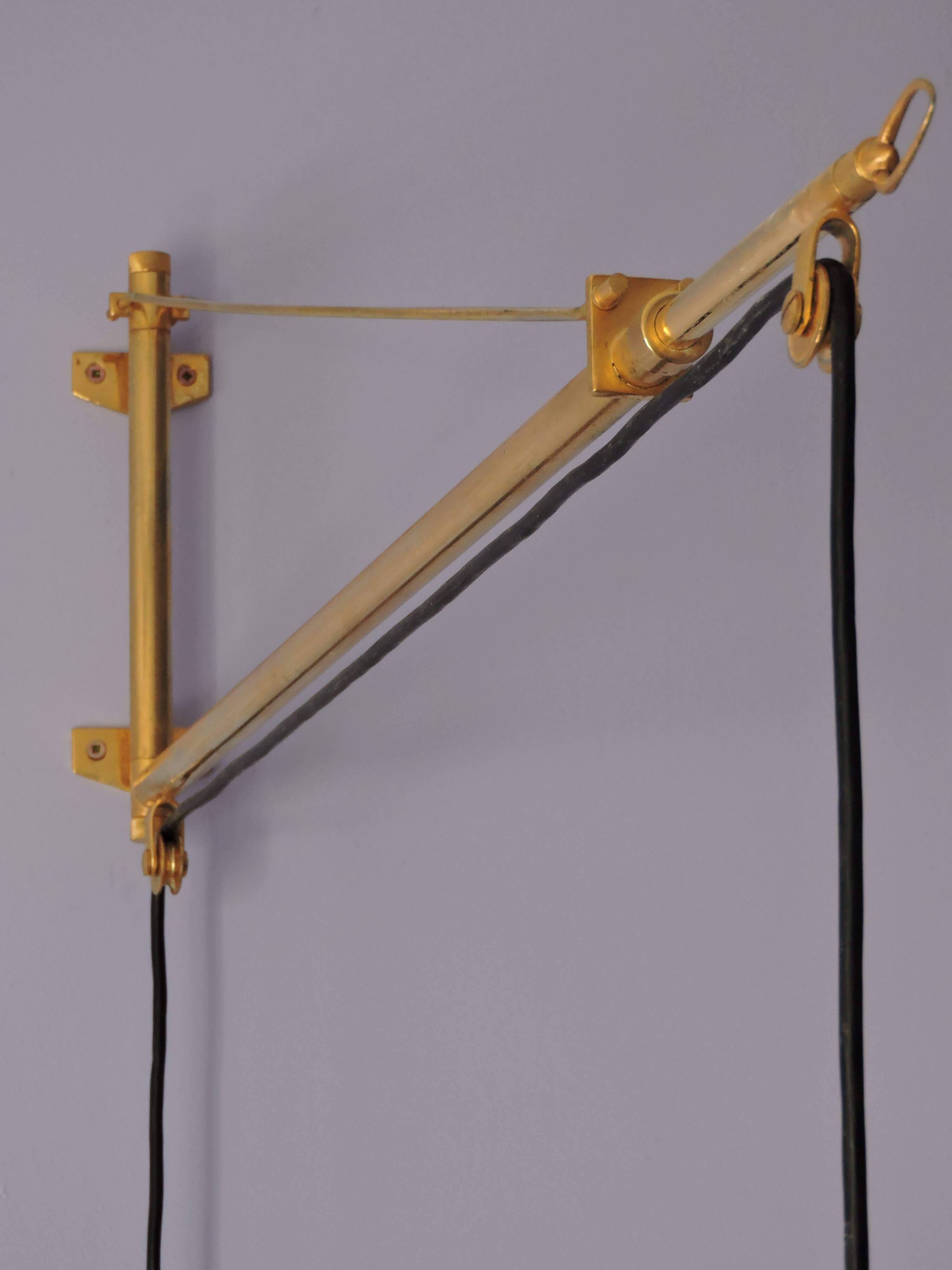 Wall lamp with telescopic counterweight Stilnovo brass