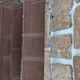 Wall floor wood and vintage gold metal xxeme