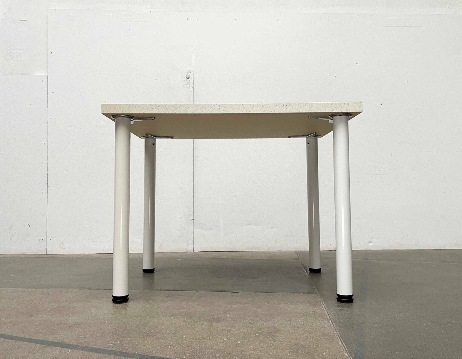 Postmodern Italian vintage dining table with terrazzo-style surface, 1980s.