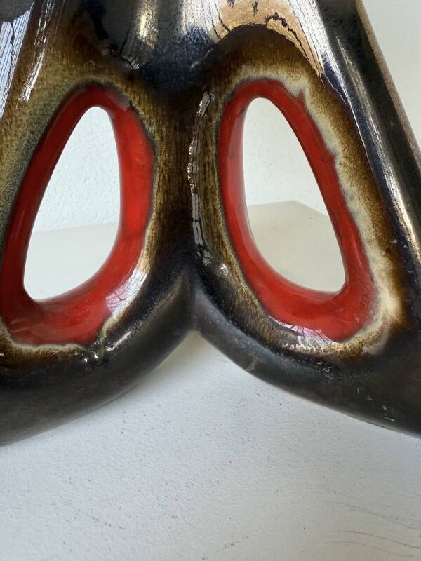 Lampe de table céramique années 50 forme libre