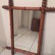 Vintage miroir barbier 1900 bambou ancien