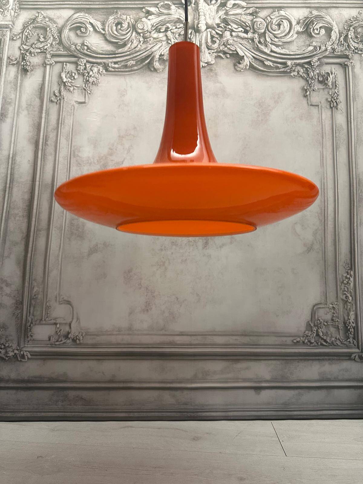 Suspension "Tulip" orange Peill & Putzler, Germany 1960-70