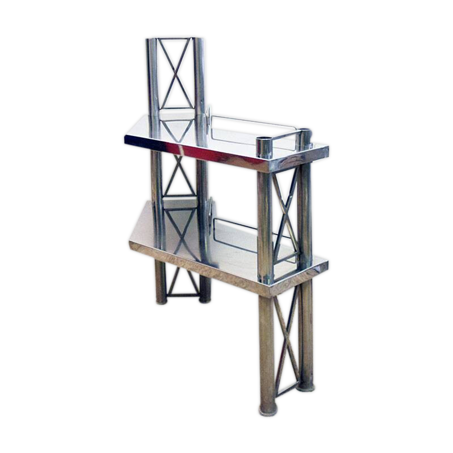 Steel console made in Italy, 1970s