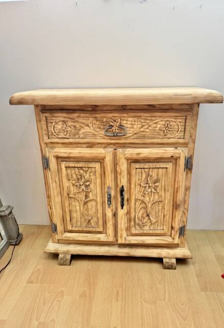 small wooden sideboard with 2 doors
