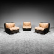Set of 3 modular armchairs 70s vintage