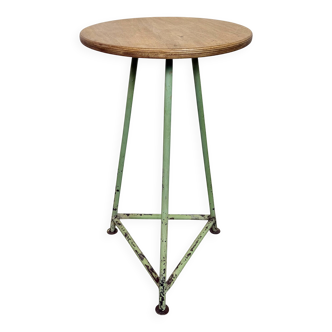 Green Industrial Workshop Stool, 1960s