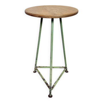 Green Industrial Workshop Stool, 1960s