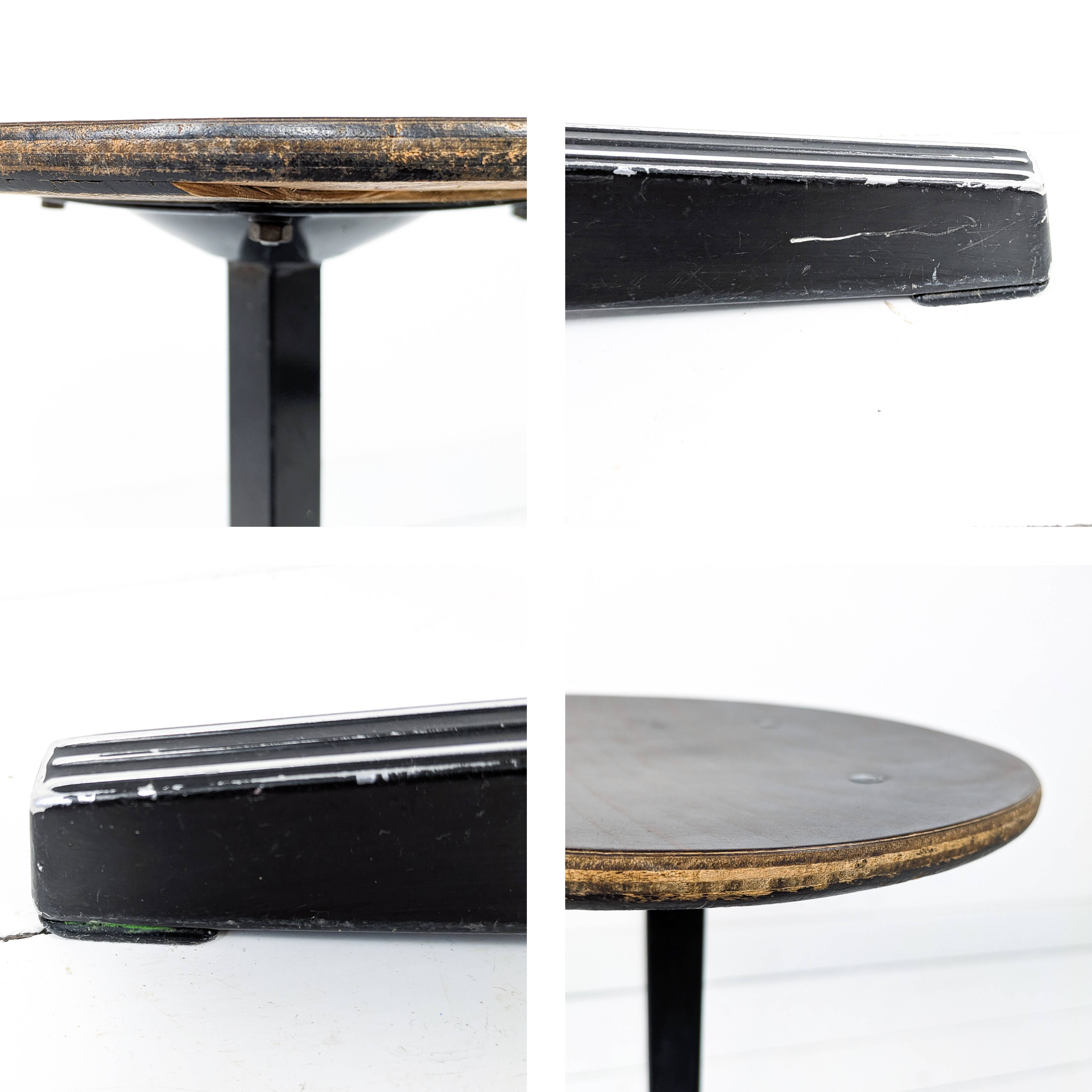 Tabouret industriel en métal, piètement étoile