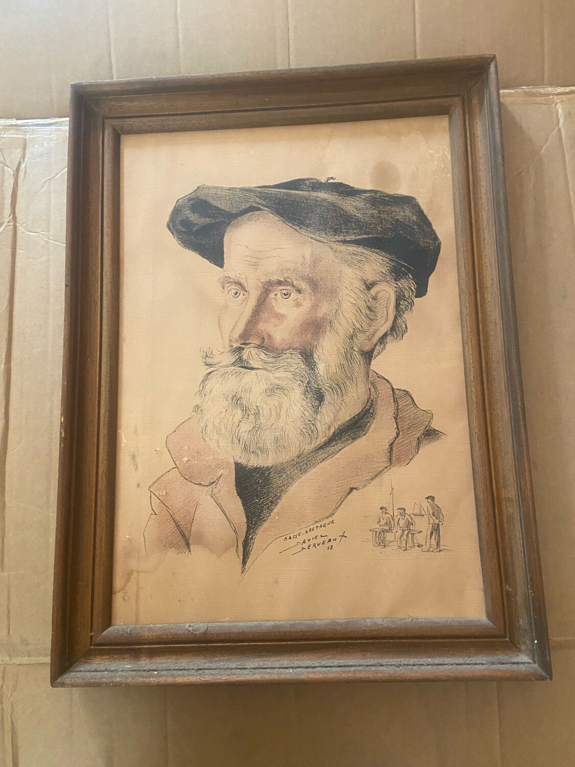 Dessin portrait vintage