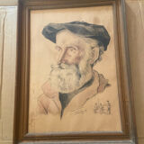 Dessin portrait vintage