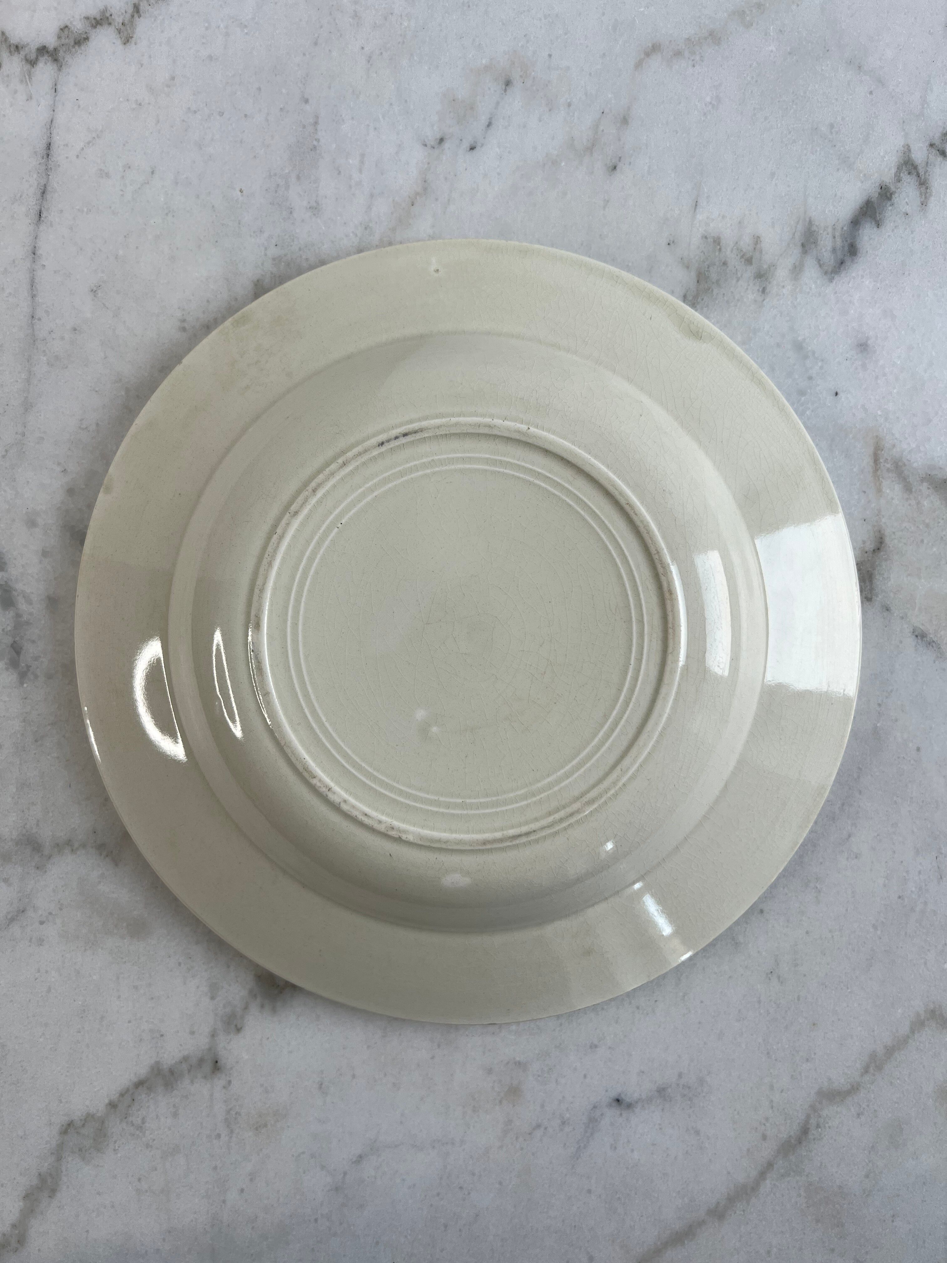 Set of 2 deep plates, ironstone LG Barreau.