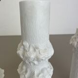 Set of 3 Original OP Art Biscuit Porcelain Vases by AK Kaiser, Germany, 1970s