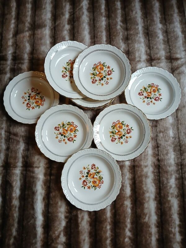 12 assiettes creuses anciennes ''Capri