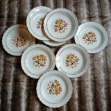 12 assiettes creuses anciennes "Capri "