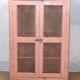 Ancient Burmese teak tribal pantry with original pink patina