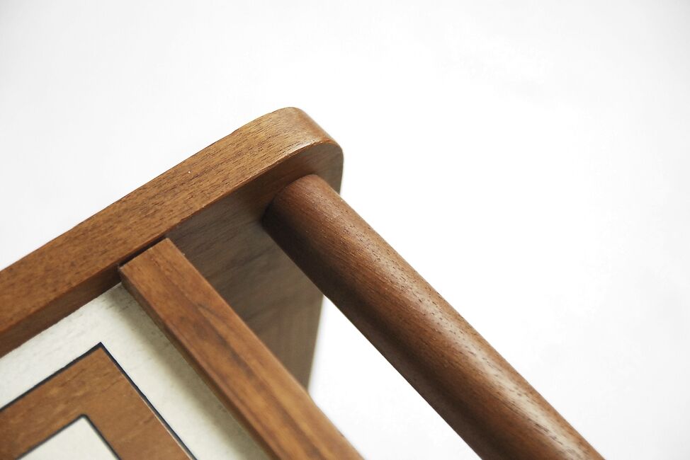 Cart bar teak with pattern maze 1960 s