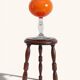 Murano Orange Cased Glass Large Goblet Vase, Italy, 1970s