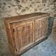 Antique French work cabinet in pine with two doors – rustic country style