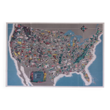 Poster of the USA, pictorial map of the United States