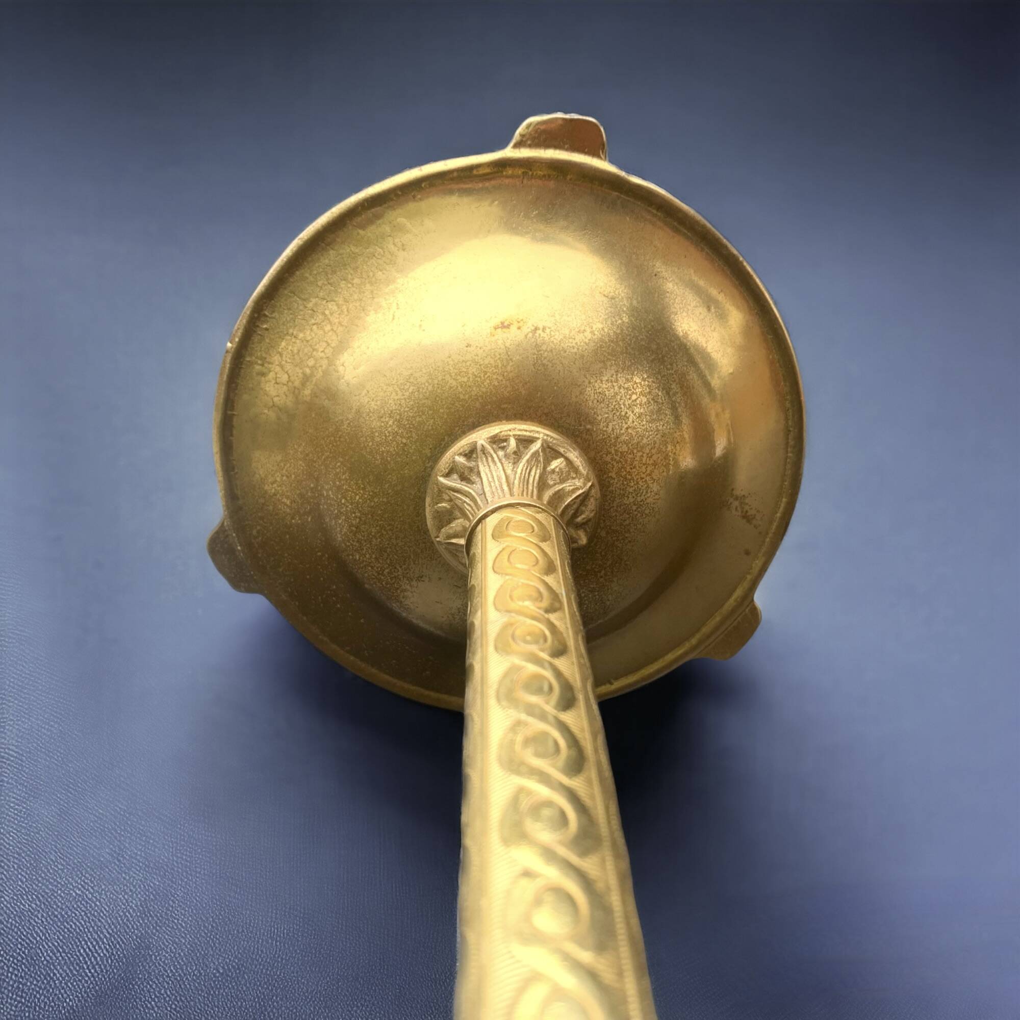 Vintage brass pedestal ashtray