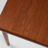 Midcentury Danish extendable dining table in teak 1960s - rounded corners and butterfly extension