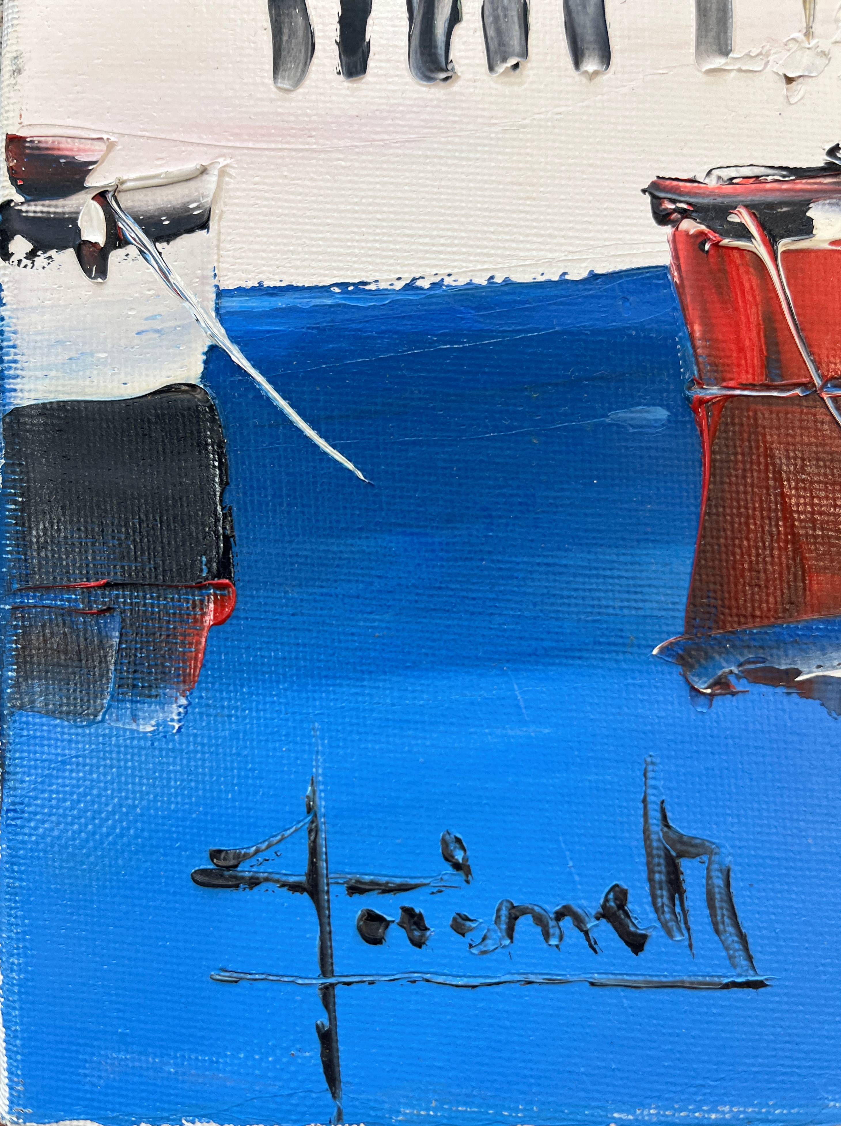 Tableau HST "View of Menton" by Christian Guinet (born in 1950)