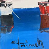 Tableau HST "View of Menton" by Christian Guinet (born in 1950)