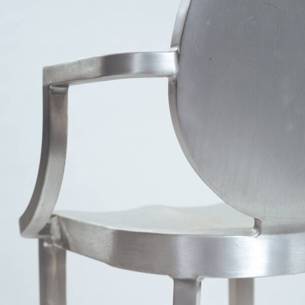 Tabouret de bar à un bras en aluminium Philipe Starck Kong, années 1980