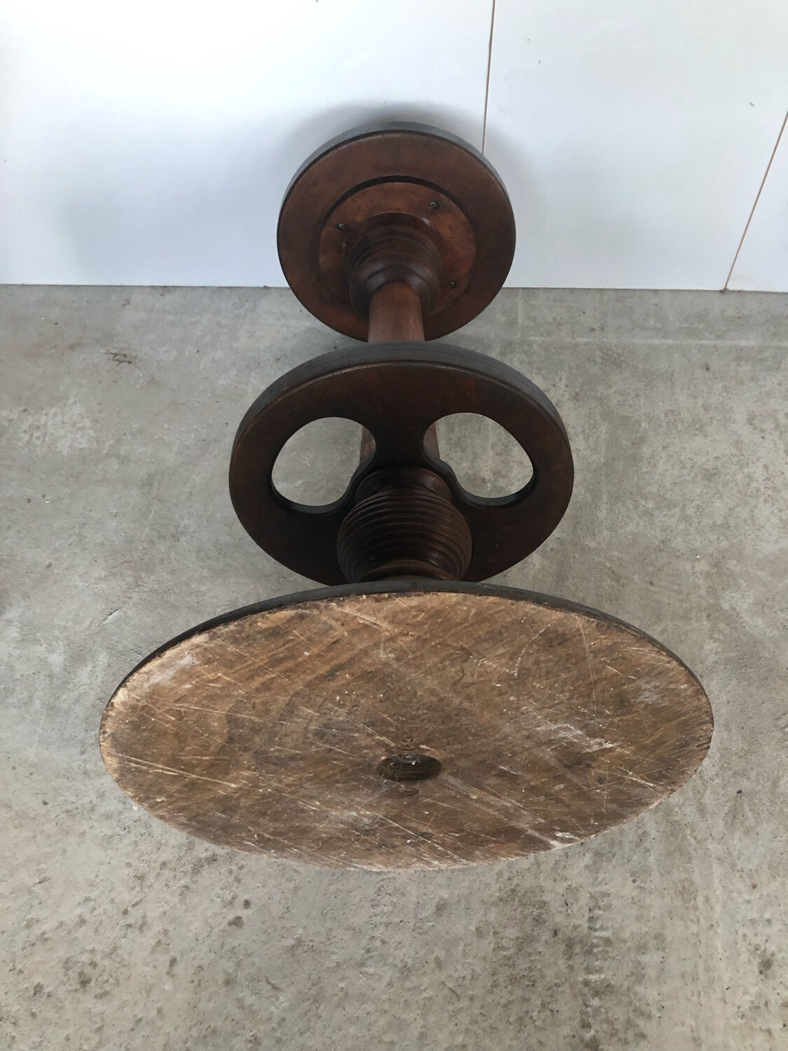 Vinatge solid wood bar top stool