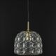 Glass and iron hanging lamp by Limburg, Germany, 1960s