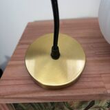 Vintage Scandinavian pendant light in white pleated opaline