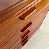 Old Scandinavian style chest of drawers in teak, 70s design, Hülsta vintage brand