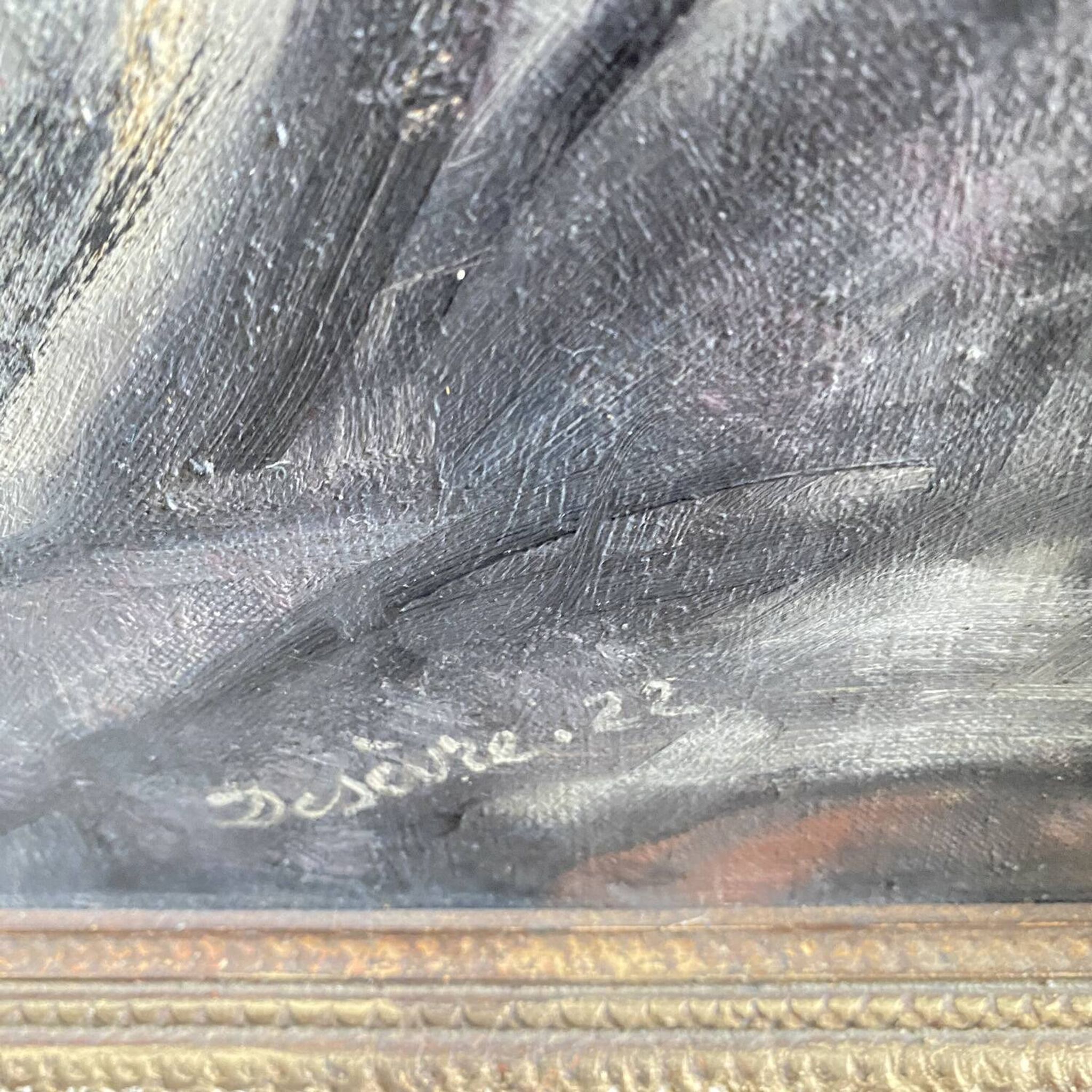 Grand tableau 1922 "Un si doux visage" signé Desèvre
