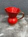 Red Pitcher Vase with Gold Accents Attributed to André Baud - Vallauris