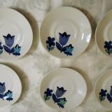 Set of 6 cups and 6 saucers vintage Louis lourioux