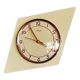 Vintage formica clock silent asymmetrical wall pendulum "Kienzle green"