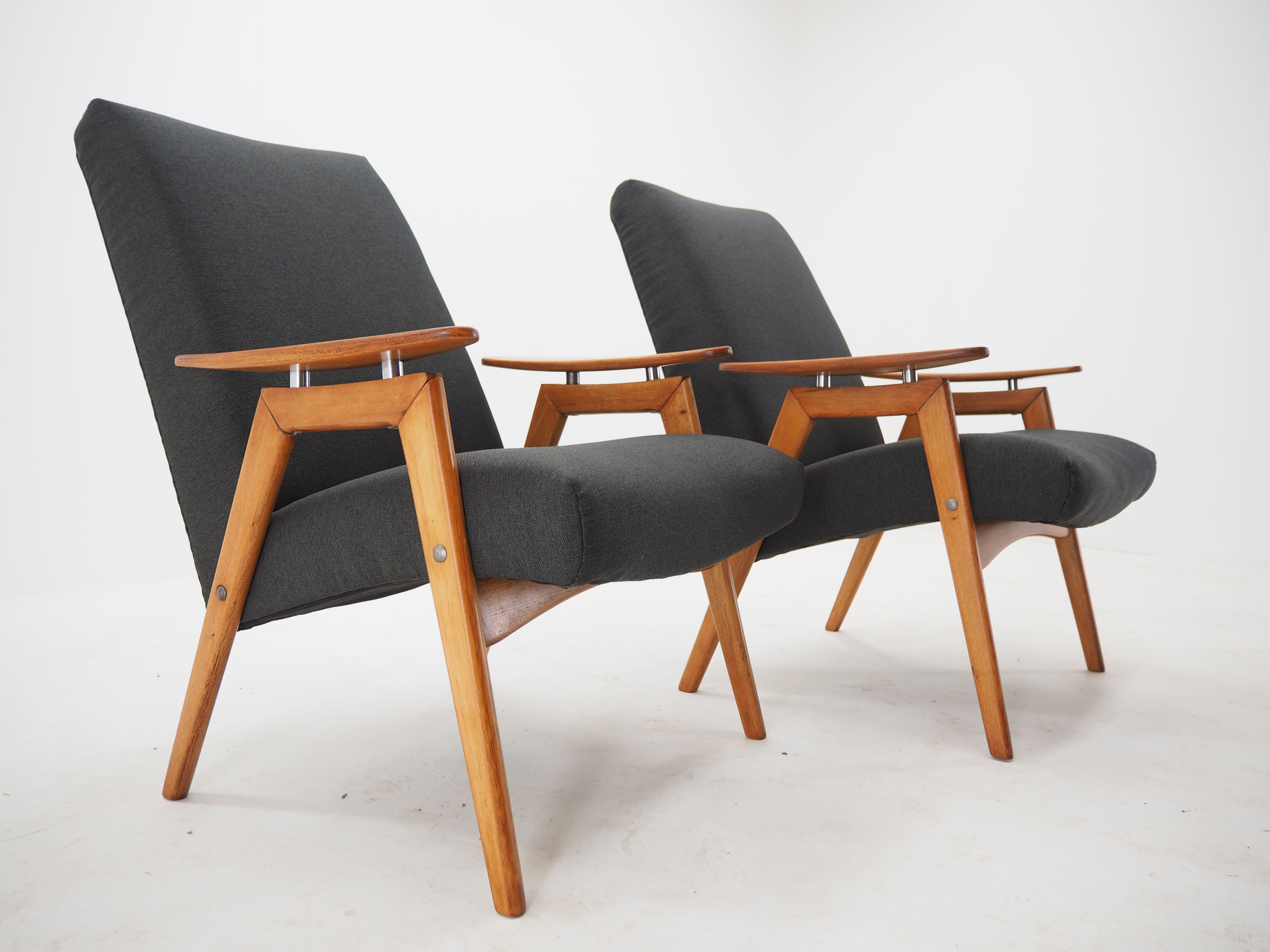 Pair of midcentury armchairs Czechoslovakia 1960s